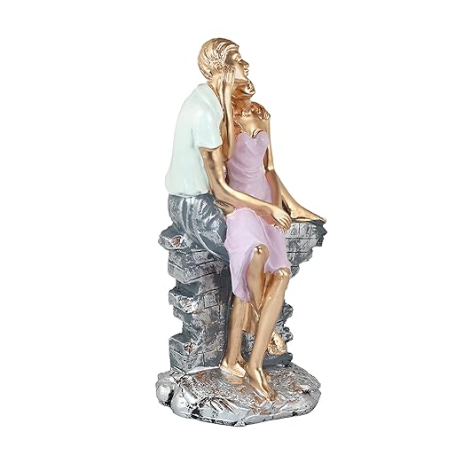 Resin Decorative Couple Fantasy Showpiece Figurine for Home Decor  Decorative Idols for Living Room, Bedroom, Office Desk, Cabinets, 10 Centimeters, Black