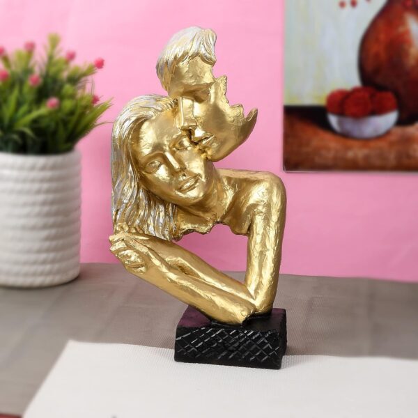 Love Couple Human Face Decorative Showpiece